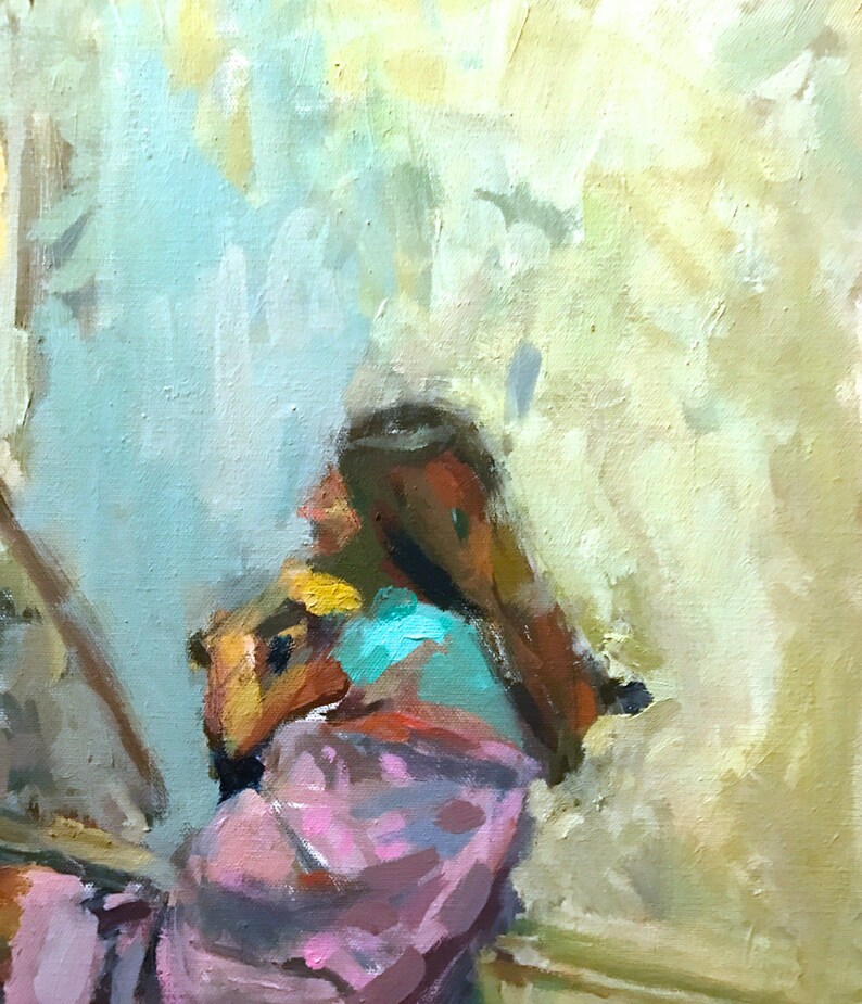 Pregnant Woman Original Oil Painting Figurative Fine Art Etsy