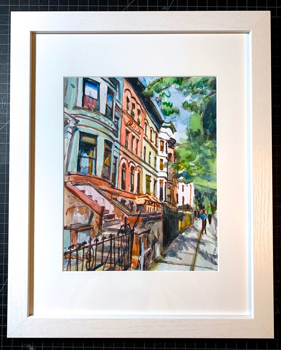 Framed Brooklyn Art Print Prospect Heights Brownstones. Etsy