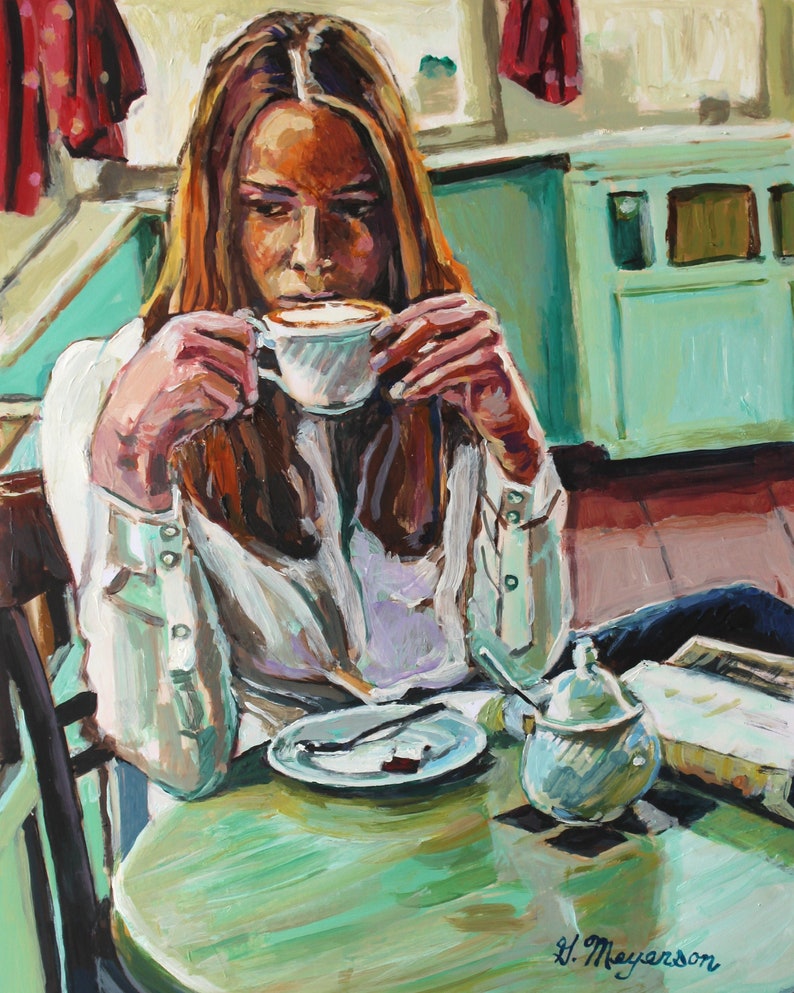 Morning Coffee Wall Art Coffee Culture Interior Figurative Etsy Morning Coffee Wall Art Coffee Culture Interior Figurative Etsy