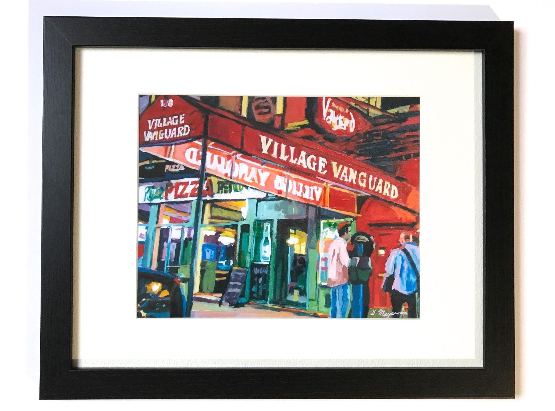 Village Vanguard Painting: Greenwich Village Jazz Club, Framed NYC