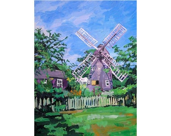 East Hampton Dutch Windmill Fine Art Print Montauk, Long Island Art by Gwen Meyerson