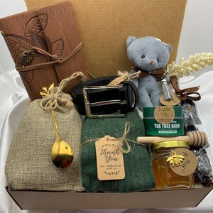Thank You Gift Box For Men And Women,Cozy Care Package,Best Friend Gift Box, Hygge Thinking Of You Gift Set, Appreciation Gift Basket, SB016