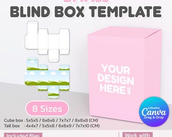 Modello Canva per scatola regalo a sorpresa fai da te modificabile di piccole dimensioni per lui