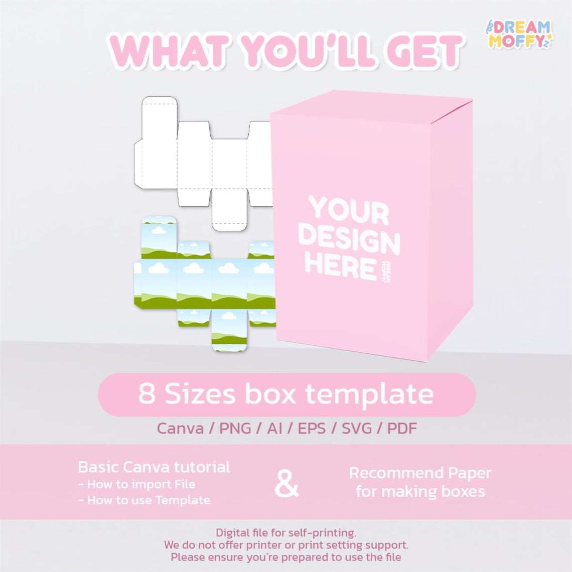 Small Blind Box Canva Template Editable DIY Surprise Gift Box for Him ...