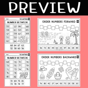 Ordering Numbers to 100 | Cut and Paste Activity | Spring Themed - Etsy