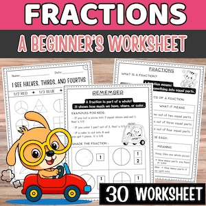 Fractions: Step-by-Step Practice for 3rd–4th Grade| Fractions for Beginners