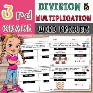 Multiplikations- och divisionsproblem | Berättelseproblem i ett steg (årskurs 3)