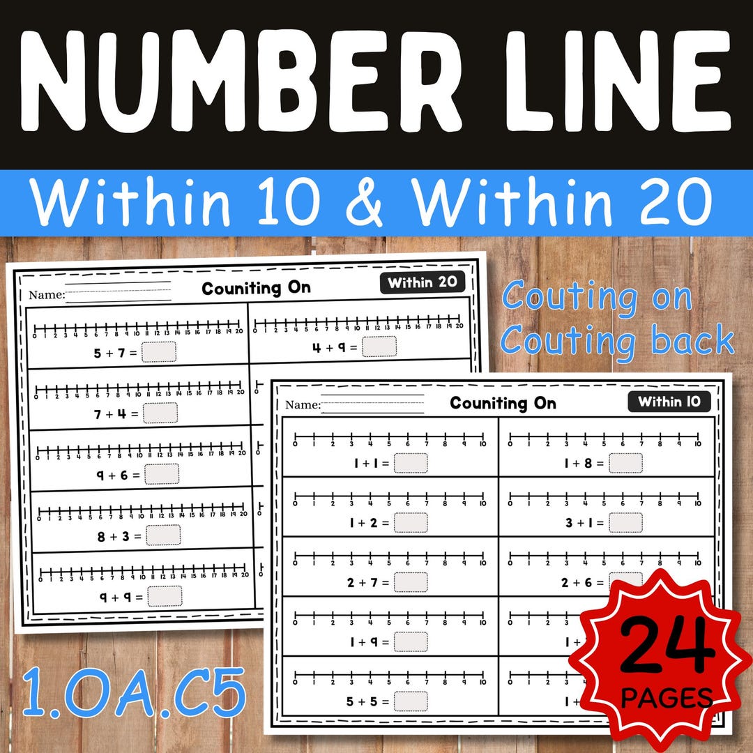 Number Line Addition and Subtraction Worksheets: Math Practice Grade 1 ...