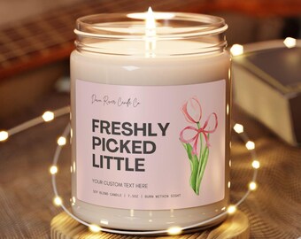 Freshly Picked Little, Sorority Sister Gift, Big Little Reveal Gift, Basket Stuffer, Scented Soy Candle, 9oz