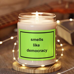 Democracy Candle, Kamala Gift, Brat Summer, Coconut Tree, Political Gift, Election, President, Scented Soy Candle, 9oz