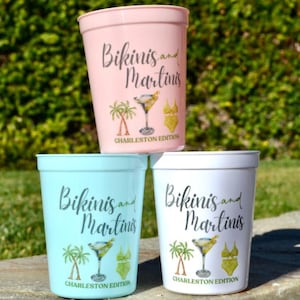 Bikini e tazze Martini personalizzate, tazze Tinis e Weenies personalizzate, tazza da addio al nubilato Martini Lover