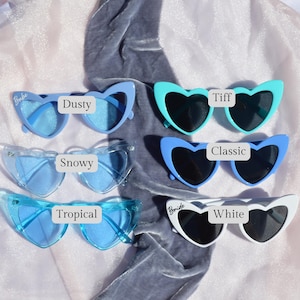 Kundenspezifische Herz-Sonnenbrille, Regenbogen-Sonnenbrillen-Vielfalt, Bachelorette Herz-Sonnenbrille, Party-Brille