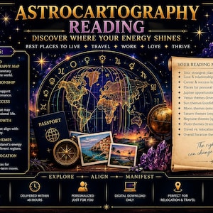 Astrocartography Reading | Personalized Relocation Astrology | Best Places to Live, Travel & Thrive | Birth Chart Map