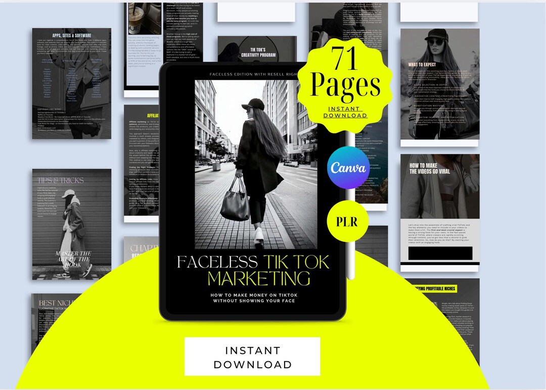 PLR Faceless Tiktok Marketing Hacks Faceless Tiktok Affiliate Tik Tok ...