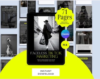 PLR Faceless TikTok Marketing Hacks Faceless TikTok Affiliate Tik Tok Ads Faceless TikTok Ebook Profitable Niches viral reposted content