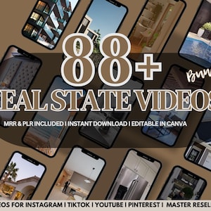 88+ Real Estate Videos Reels Bundle: Faceless Marketing (MRR/PLR)