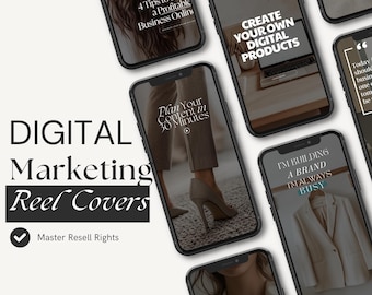 Faceless Marketing Instagram Reels Cover, Digital Product Seller IG Post, Digital Marketing Coach Social Media Post Template,Girl Boss
