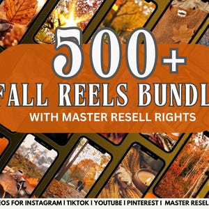 Paquete de Reels de otoño, Videos estéticos sin rostro, Paquete de Reels, Reels de naturaleza, Marketing sin rostro, Videos de archivo, Derechos de reventa maestra,