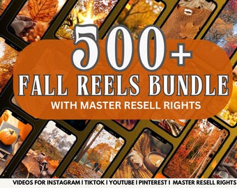 Fall Reels Bundle,Aesthetic Faceless Videos, Reels Bundle,Nature Reels, Faceless  Marketing,Stock Videos, Master Resell Rights,