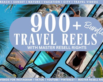 Bundel met 900+ reisrollen: gezichtsloze marketingvideo's (MRR)