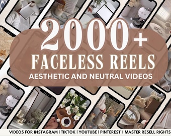 2000+ Aesthetic Videos,Faceless Video Reels, Stock Videos, Instagram Reels , Master Resell Rights, Digital Marketing Bundle, Reels Bundle,