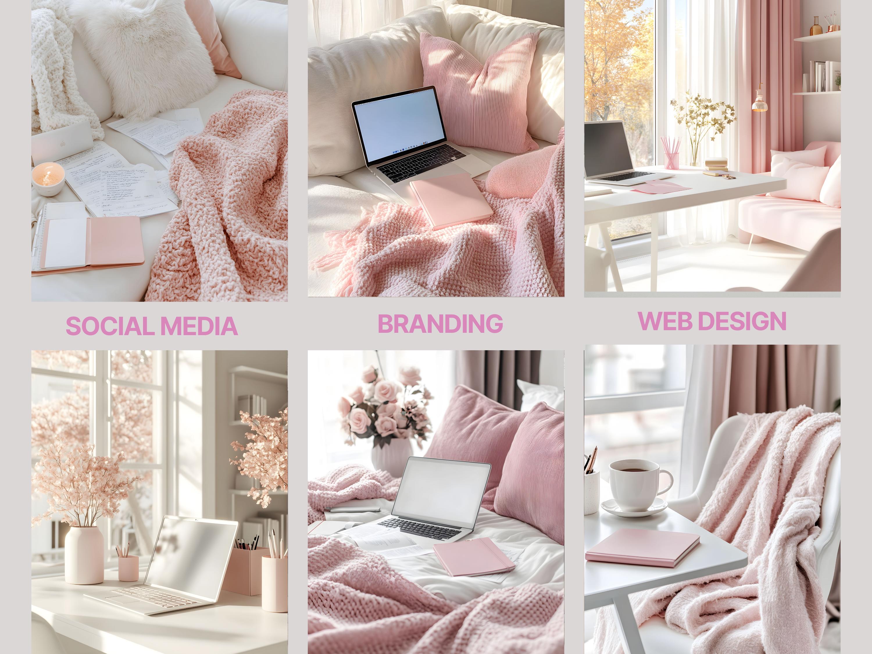 Pink Business Stock Photos: Instagram Content, Virtual Assistant Work ...