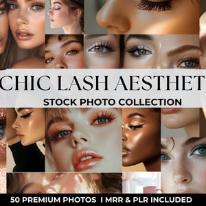 Fotos de stock de Lash Tech: Imágenes de Instagram de extensiones de pestañas (PLR, MRR) (Descarga digital)