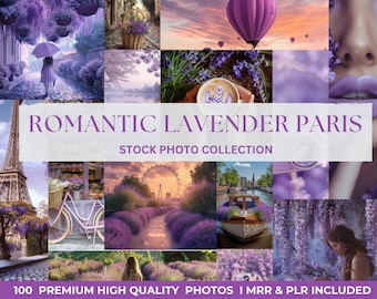 Stock Photos Collection Instagram Stock Image Faceless Digital Marketing Photos Parisian Dream Lavender Aesthetic Photos MRR PLR Photos
