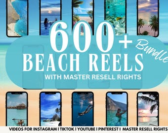 600+ Strandvideo, ästhetische Videos, Reels Bundle, Reisevideos, Stock Videos, Master Resell Rechte, Naturrollen, Reiserollen,