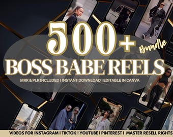 500+ Boss  Babe CEO Mindset Reels  Bundle,Aesthetic Faceless Videos Reels Bundle,Boss Vibes,Stock Videos, Master Resell, Hustling Mind Reels