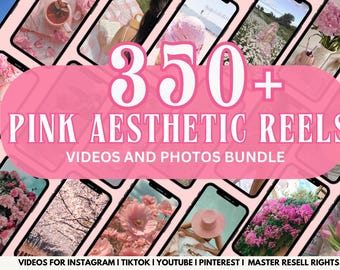 1100+ Pink Aesthetic Videos,Reels Bundle,Master Resell Rights, Instagram Reels Template ,Stock Videos,Faceless Videos, Faceless Reels Pink