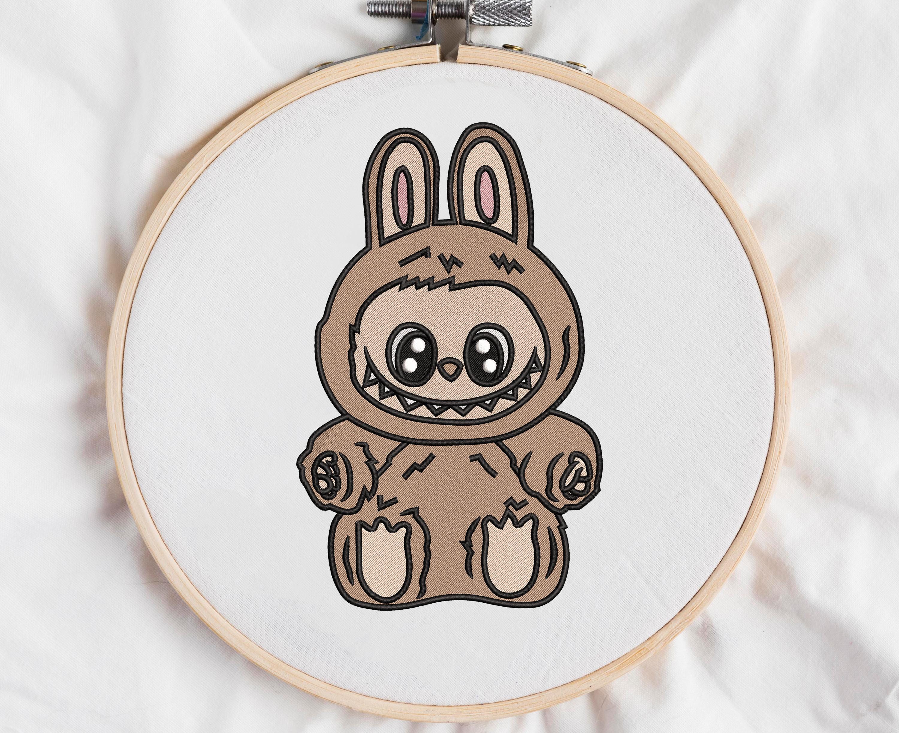 【GRAVER】22FW★ Yellow Puppy Embroidery WhiteClip S Padding Puppy Dog (Realistic) Designs for Embroidery Machines