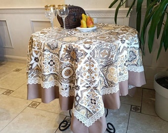 Custom Acrylic Coated Tablecloth | Stain Resistant Cotton Tablecloth