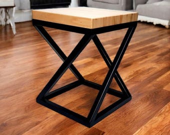 Modern Metal Stool - Industrial Seating for Home, Bar, & Office - Sleek X-Frame Steel Stool - Modern Minimalist Seating- Powder-Coated