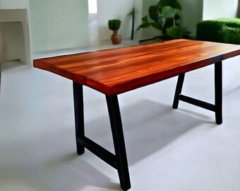 A Frame Steel Table Legs – Industrial Metal Base – Handmade Powder-Coated Frame – Heavy-Duty Steel Furniture Legs for Dining & Coffee Tables