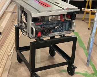 Heavy-Duty Steel Table Saw Stand – Customizable Workbench Base for Woodworking & DIY -- 3/16 Steel