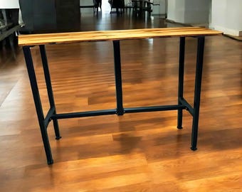 H-Frame Metal Table Legs With Bolt On Center Support & Upright – Powder-Coated- Customize Width 10" - 28" Height 8" - 34" Length (6" to 78")