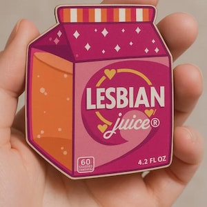Funny Pride Wooden Magnet – LGBT-Inspired Milk Carton Art, Fun Gift for Fridge or Locker Decor