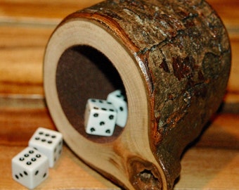 Wood dice cup - Silver Maple