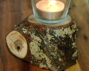 Black Walnut wood candle/votive/tea light stand