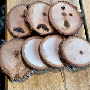 Maple wood buttons - 7 pc. set