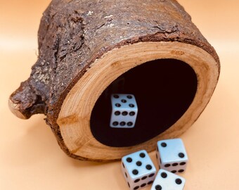 Wood dice cup - Choke Cherry