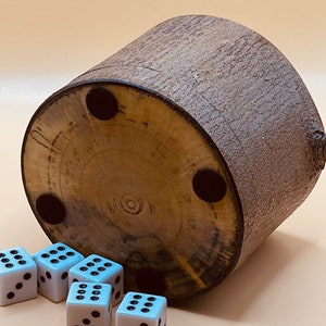 Wood dice cup Silver Maple imagem 3