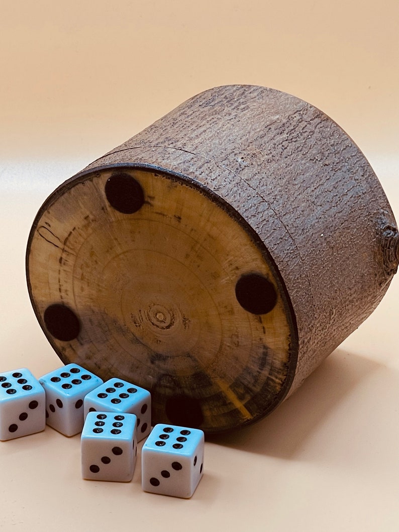 Wood dice cup Silver Maple imagem 3