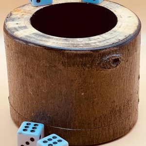 Wood dice cup Silver Maple imagem 4