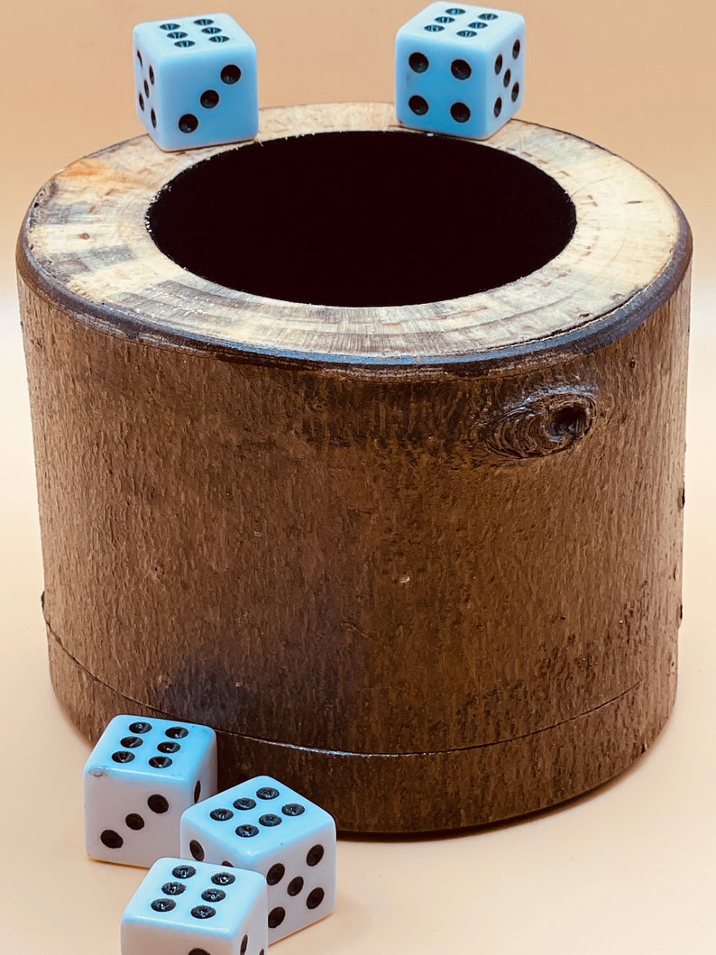 Wood dice cup Silver Maple imagem 4