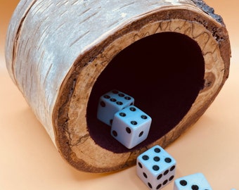 Wood dice cup - Birch