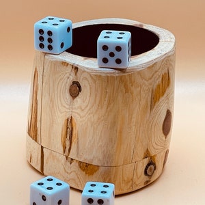 Wood dice cup Cedar image 2