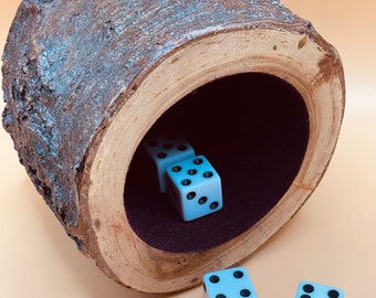 Wood dice cup - Choke Cherry