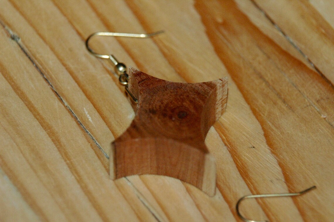 Choke Cherry Wood Earrings Etsy